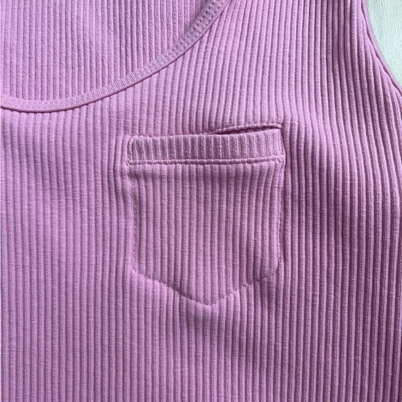 Pink Ribbed Tank Top - Picture 2 of 4